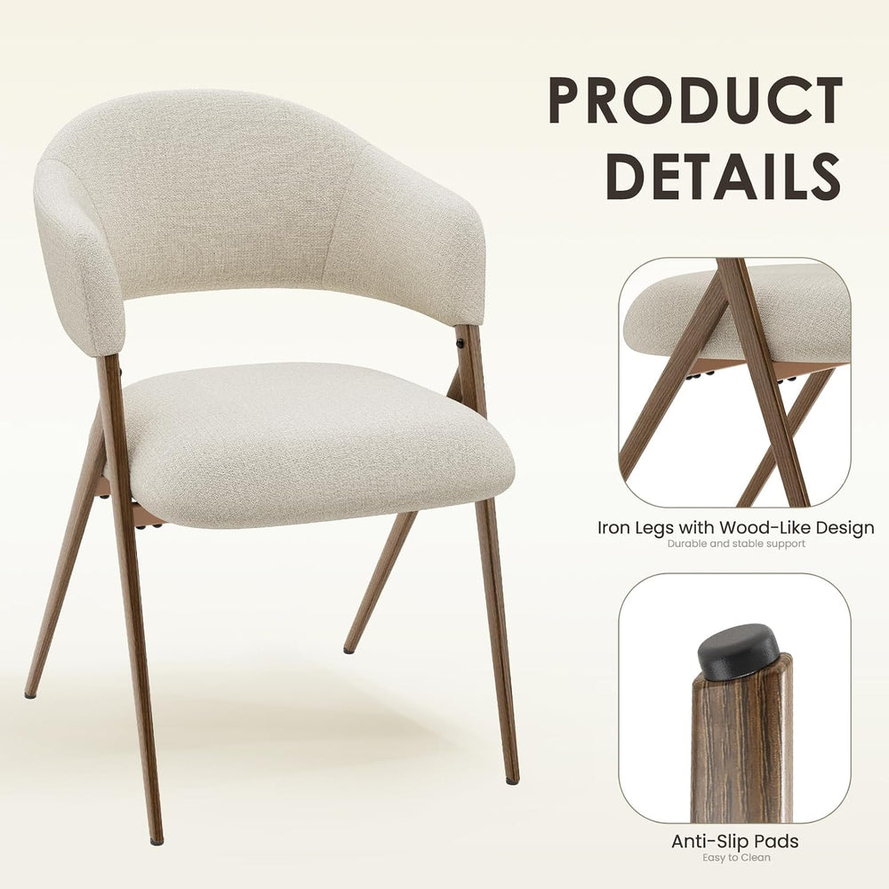 COLAMY Dining Chairs Set of 4, Mid Century Modern Dining Room Kitchen Dinner ...