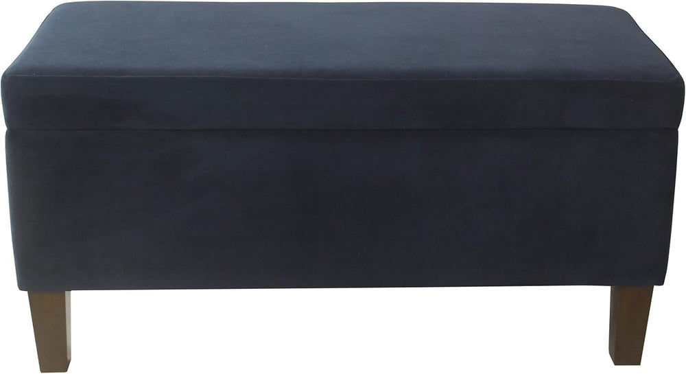 HomePop 36" Storage Ottoman Bench with Hinged Lid - Navy