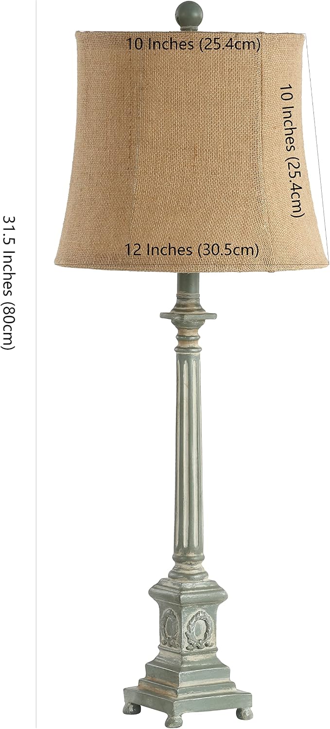 SAFAVIEH Collin Table Lamp, 31.5" Modern Antique Blue TBL4214A