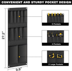 Large Power Tool Organizer Cart with Charging Station 8 Drill Holder Garage Storage Standing Heavy Duty and Stability Storage Rack Utility Tool Shelf (Yellow)