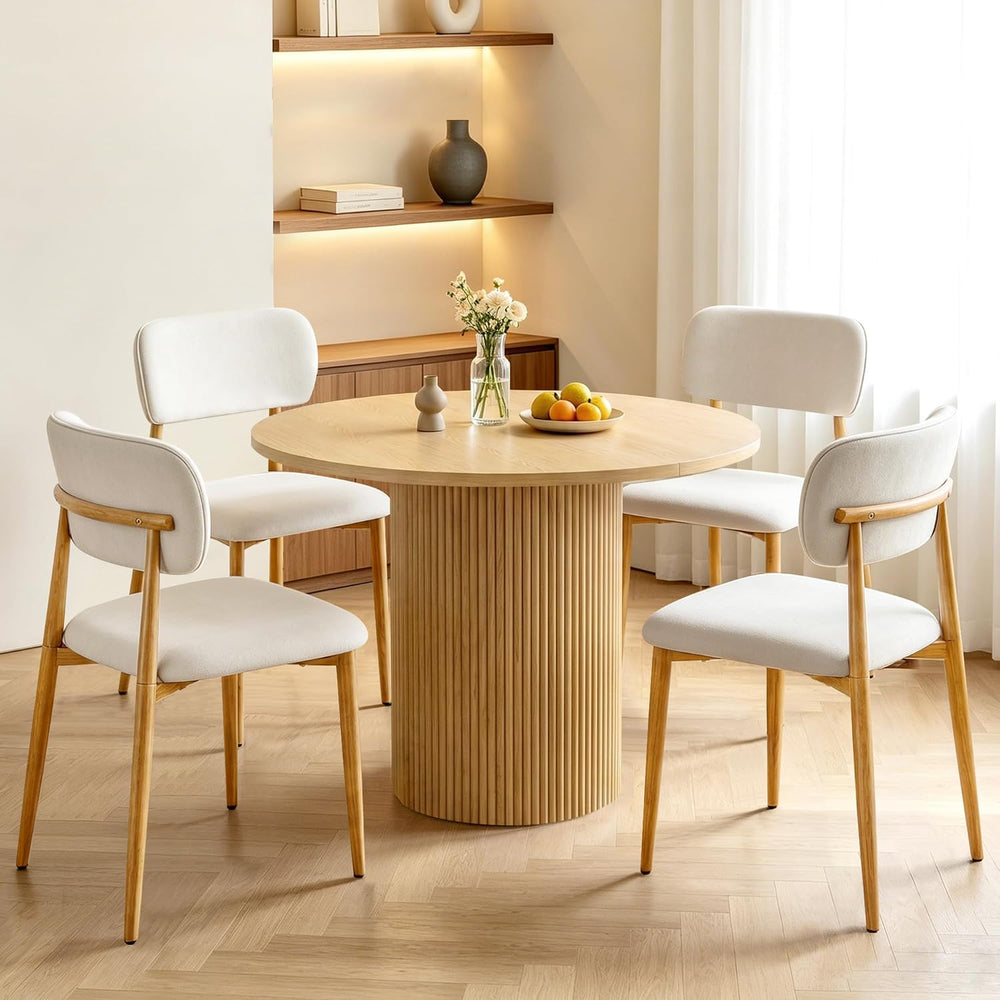 weselon Mid-Century Modern Dining Chairs Set of 4, Upholstered Velvet Dining ...