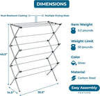 Honey-Can-Do Oversize Collapsible Metal Clothes Drying Rack, Grey