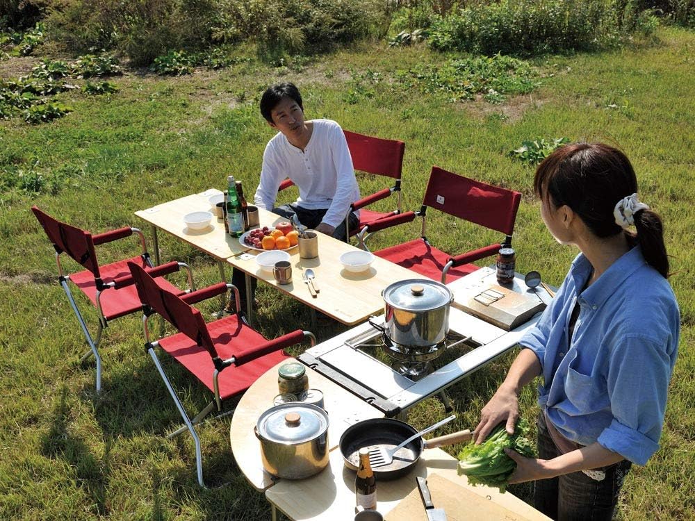 Snow Peak IGT Bamboo Table Regular, CK-116TR, Designed in Japan, Made of Laminated Bamboo, for Iron Grill Table Kitchen, Lifetime Product Guarantee