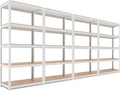 HOMEDANT House 5-Tier Laminated Metal Shelving Unit Adjustable Storage Utility Rack Heavy Duty Shelves Organization Multipurpose Shelf Kitchen Garage Pantry Closet 4Pack
