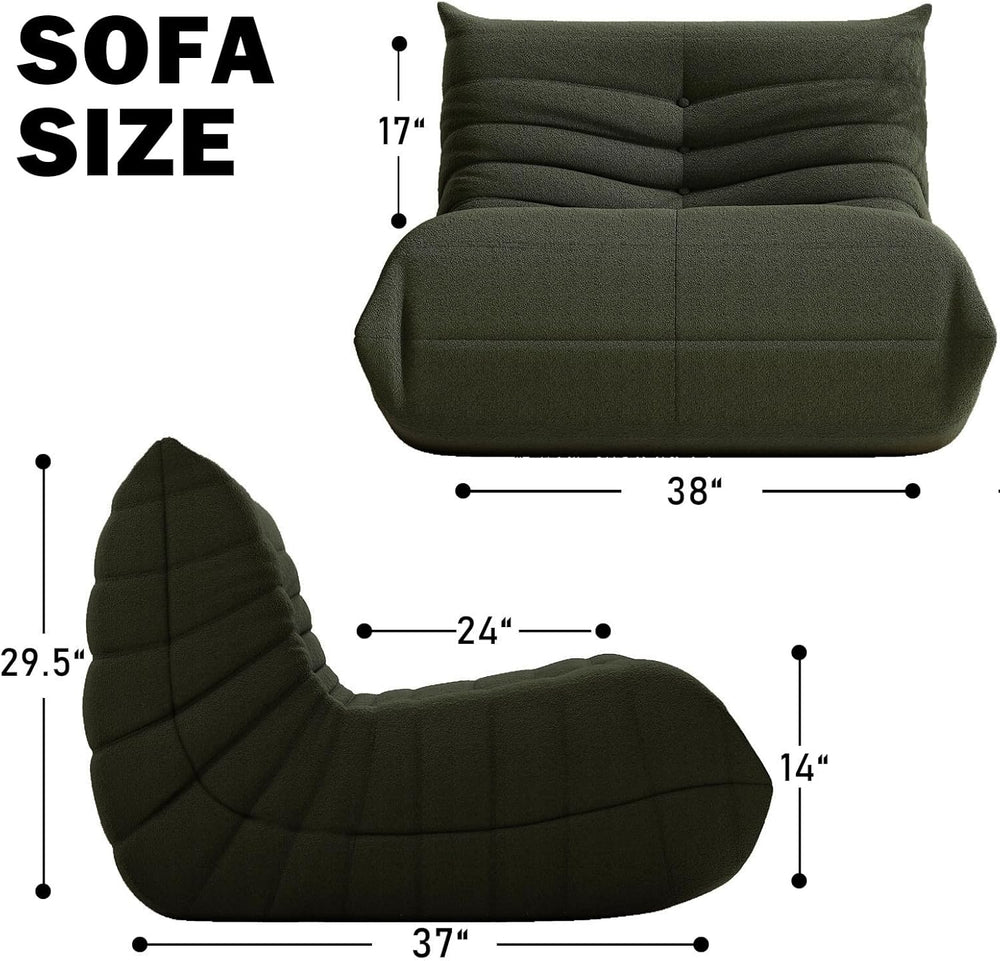 Bean Bag Chair, Fireside Chair Bean Bag Sofa Large Bean Bag Chair for Adults,...