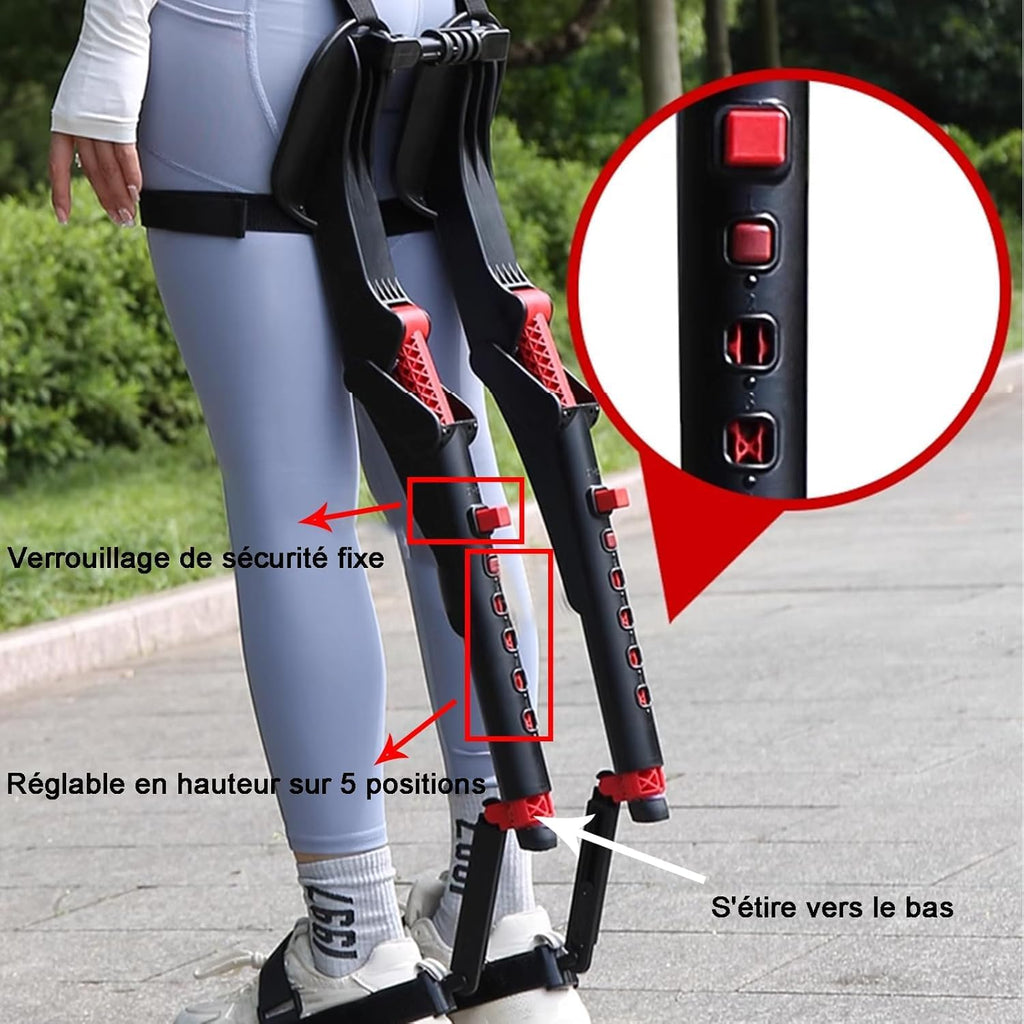 Adjustable Chairless Wearable Invisible Chair,Invisible Chair Wearable Exoskeleton Human Wearable Seat,Anywhere Camping Folding Stool 5 Gear Adjustable Heights