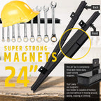 24" Heavy-Duty Magnetic Tool Holder (Upgraded Version) - Extremely Powerful Magnetic Pull Force to Hold Heavy Tools - Professional Space-Saving Magnetic Bar - Tool Organizer Rack/Strip