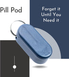 Magnetic Keychain Pill Holder - Compact, Durable, Lightweight with Sleek Minimalist Design - Secure, Discrete, Portable Pill Holder Keychain for Everyday Use (Cobalt)