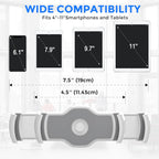 AboveTEK Tablet Stand Holder, Stylish Aluminum iPad Stands, Foldable 360° Swivel iPad iPhone Table Stand Holder fits 4-11" Tablets/Smartphones for Kitchen Bedside Office POS Showroom Reception (White)