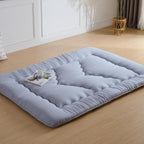 Japanese Floor Mattress, 3.5" Thicken Futon Mattress Tatami Mat, High Density Foam Support for Adult Kids Sleep, Portable Futon Sofa Bed for Camping, Pet Mat, Twin 80"x 39"（Silver Gray）