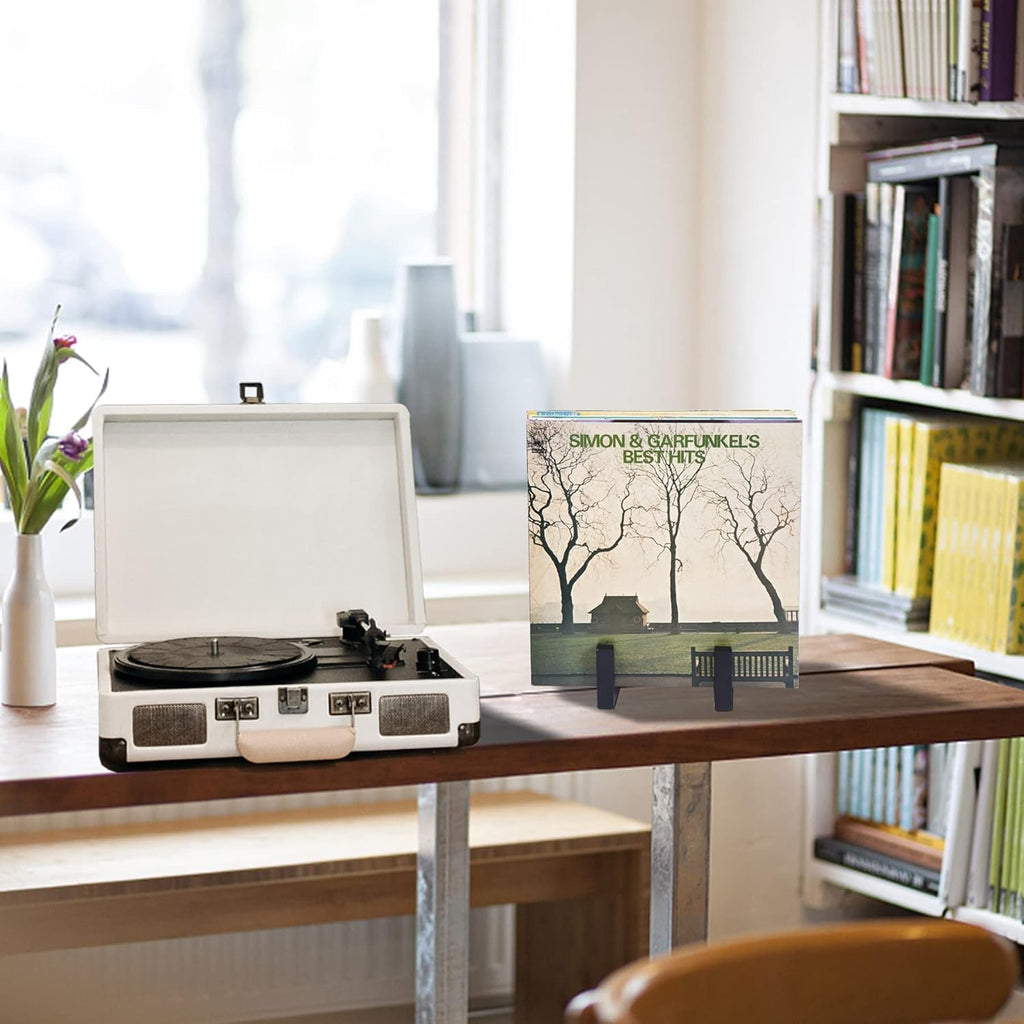 Vinyl Record Storage Holder, Black Lp Record Holder,Metal Album Storage for Vinyl Records