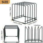2-Pack 5-Tier Cutting Board Holder, Kitchen Cabinet Organizer Holder, Space-Saving Kitchen Storage for Cutting Boards, Bakeware, Trays,Thin Pans and Cookbooks, Baking Sheets Organizer