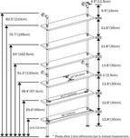Industrial Ladder Pipe Shelf, Wall Mounted Wood Metal Bookshelf for Living Room Storage (Weathered Brown, 6 Tier - 10" D x 48" W x 82.5" H)
