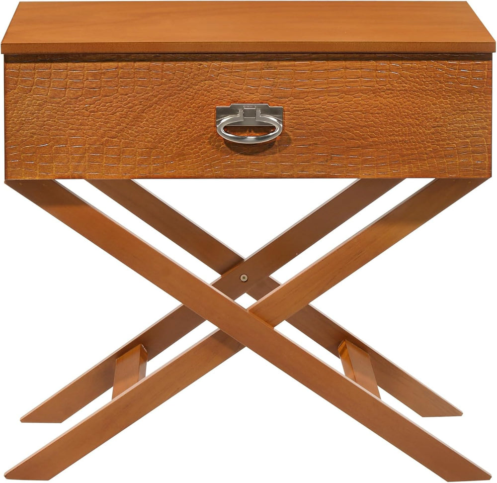 Elegant Oak Contemporary Nightstand,for Small Spaces