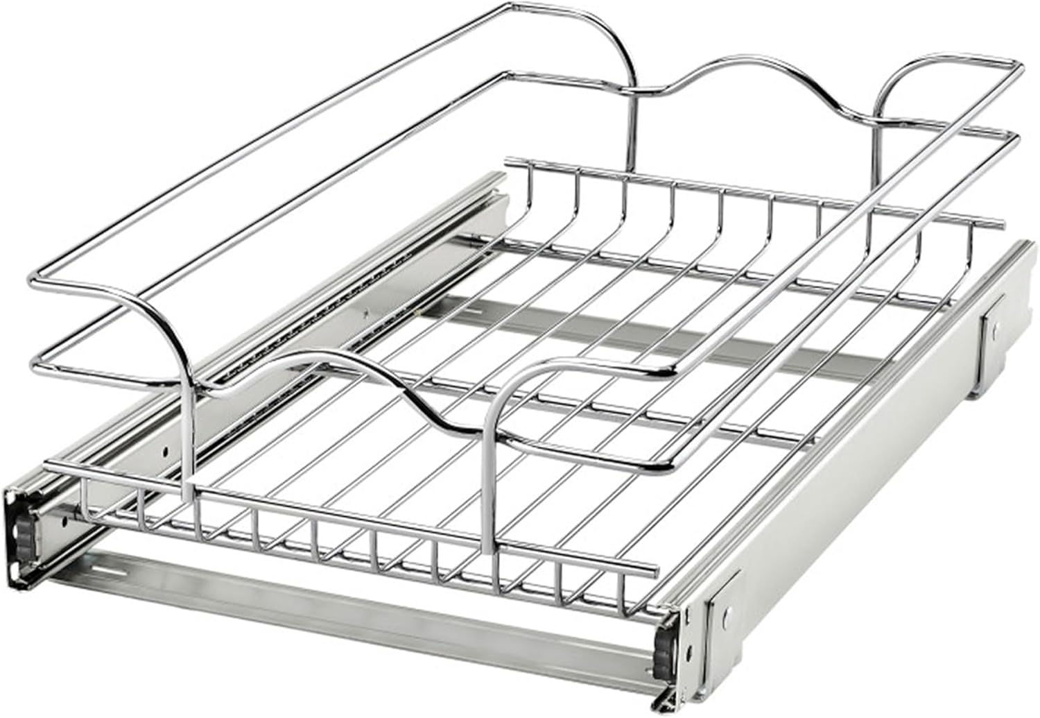 Rev-A-Shelf Kitchen Cabinet Pullout Shelf and Drawer Organizer Slide Out Pantry Storage Basket in Multiple Sizes, 12 x 20 In, 5WB1-1220CR-1