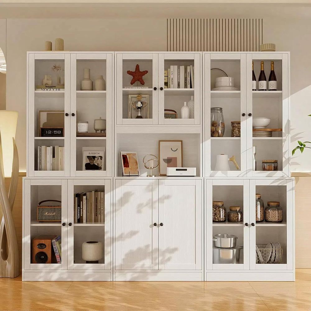 TUSY 71'' Tall Pantry Cabinet, Kitchen Hutch Storage Cabinet, Buffet ...