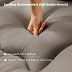 MAXYOYO Japanese Floor Mattress Futon Mattress, 4" Thicken Tatami Mat Sleeping Pad Foldable Roll Up Mat Boys Girls Dormitory Pad Kids Floor Lounger Pillow Bed, Charcoal Grey, Queen Size