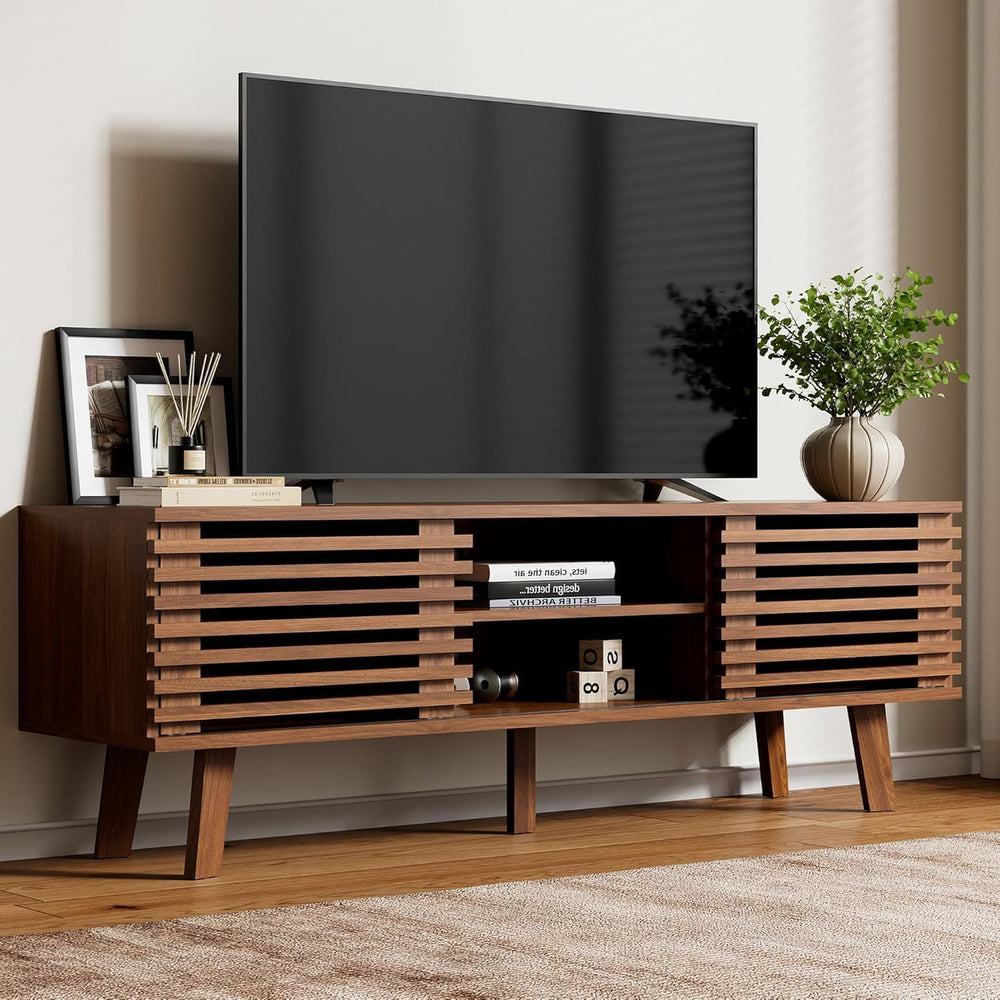 Furniway Mid Century Living Room Table Set of 4, Coffee Table, TV Stand and 2...