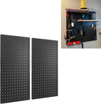 Fydun Metal Pegboard Wall Panels Steel Modular Peg Board Organizer Garage Workbench