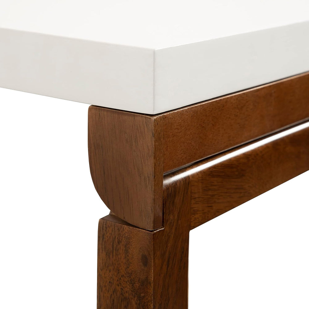 Kate and Laurel Kaya Modern Wall-Mounted Folding Table, 24 x 33 x 31, White a...
