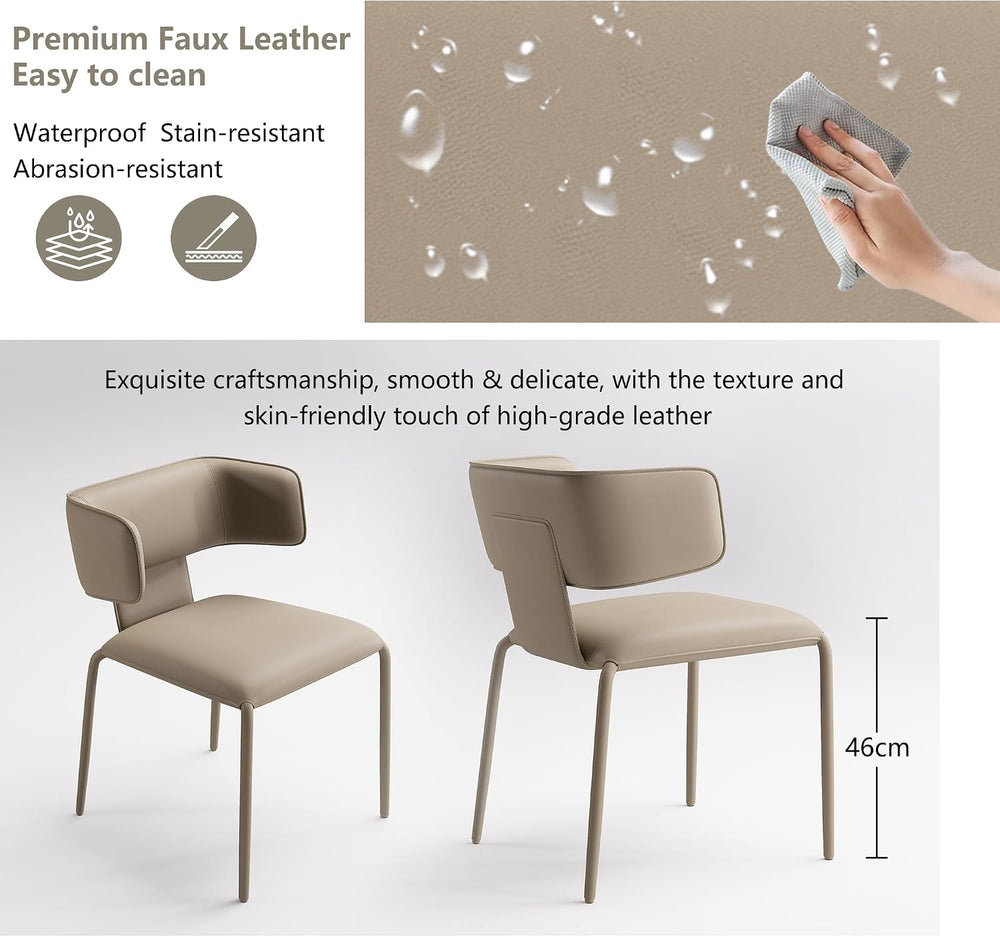 YOUNIKE Upholstered Dining Chair Single Premium Faux Leather Kitchen Dining R...