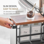 YAMAZAKI home Tower Rolling Slim Storage Cart With Handle Black