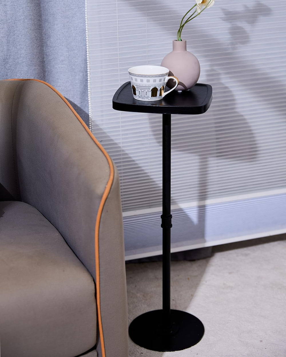 Drink Table, Small Pedestal Side Table, Cocktail Martini Tables Drink Stand, ...