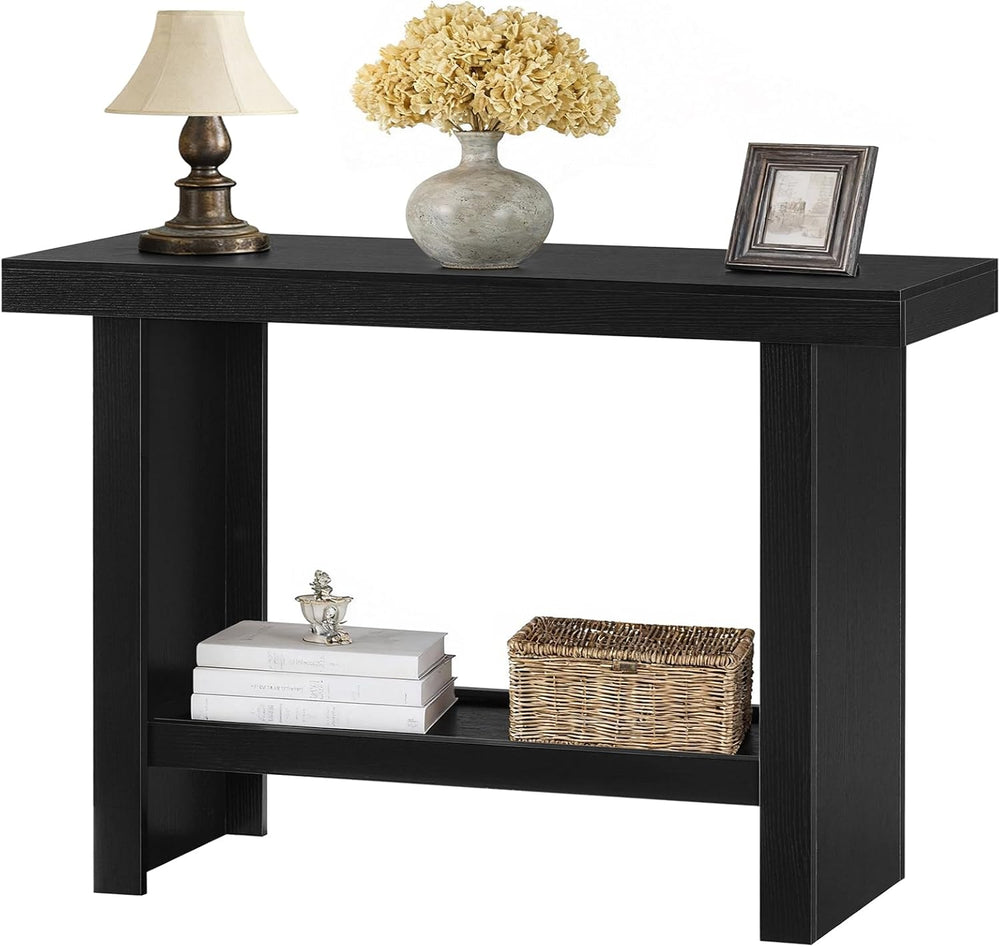 MAHANCRIS Console Table, 47.2'' Black Entryway Table for Hallway, Nar...