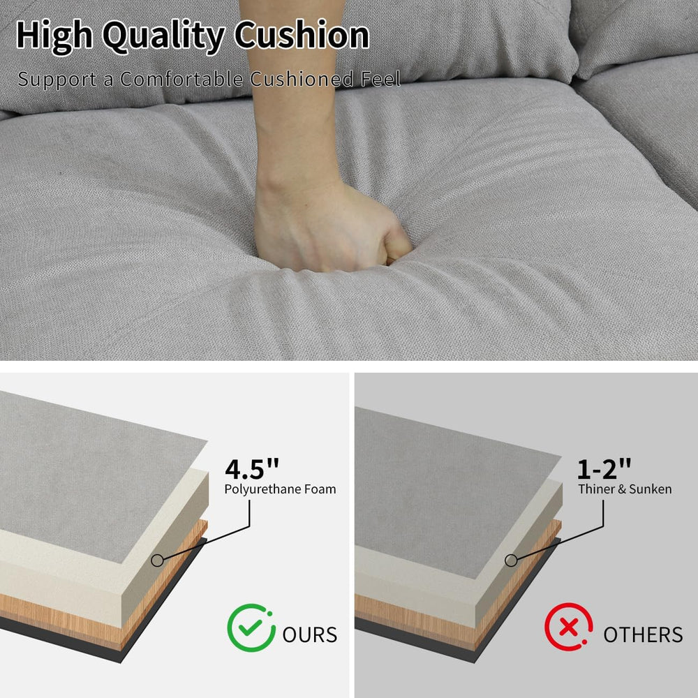 Storage Ottoman Bench,28.5" Large Square Ottoman with Storage, Foot Rest...