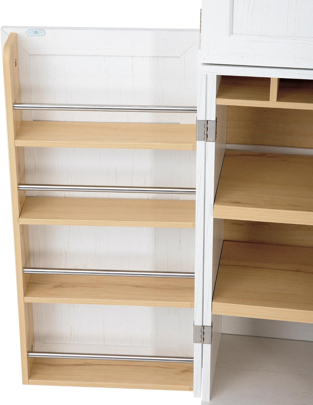 78.2" Tall Farmhouse Kitchen Pantry Cabinet with 8 Door Shelves,Storage ...