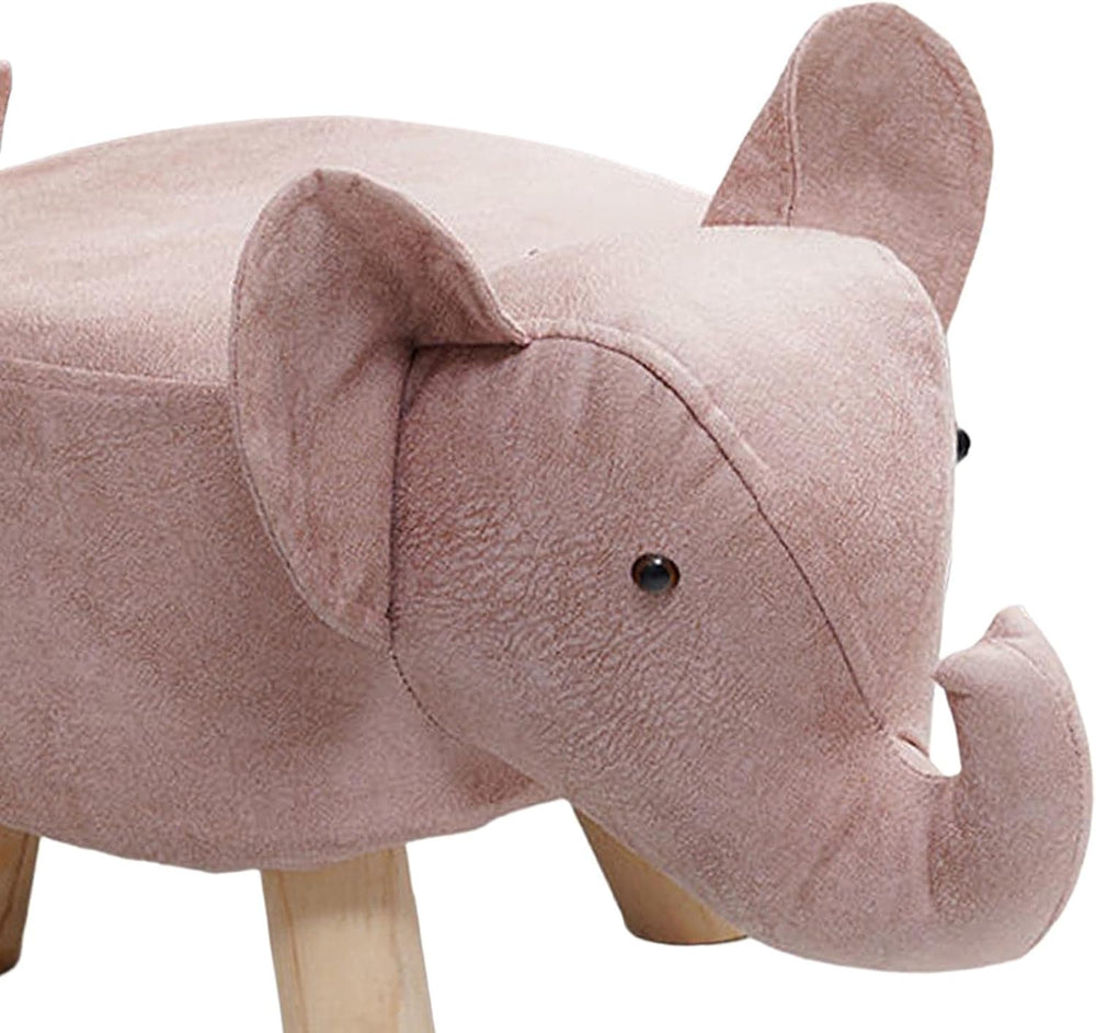 Animal Footstool Elephant Bench, Portable Shoes Changing Cute Storage, Wood O...