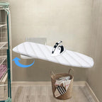 Wall Mounted Ironing Board Foldable Clothes Ironing Table Hiding 180 Degree Swivel Heavy Duty Ironing Board with a Washable Ironing Board Cover for Home Laundry Room (White)