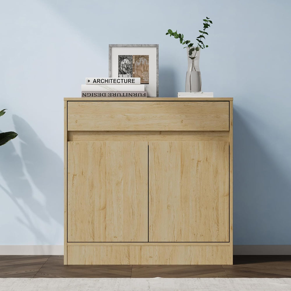 Housoul Buffet Cabinet with 2 Doors and Drawer, Coffee Bar Cabinet with Adjus...