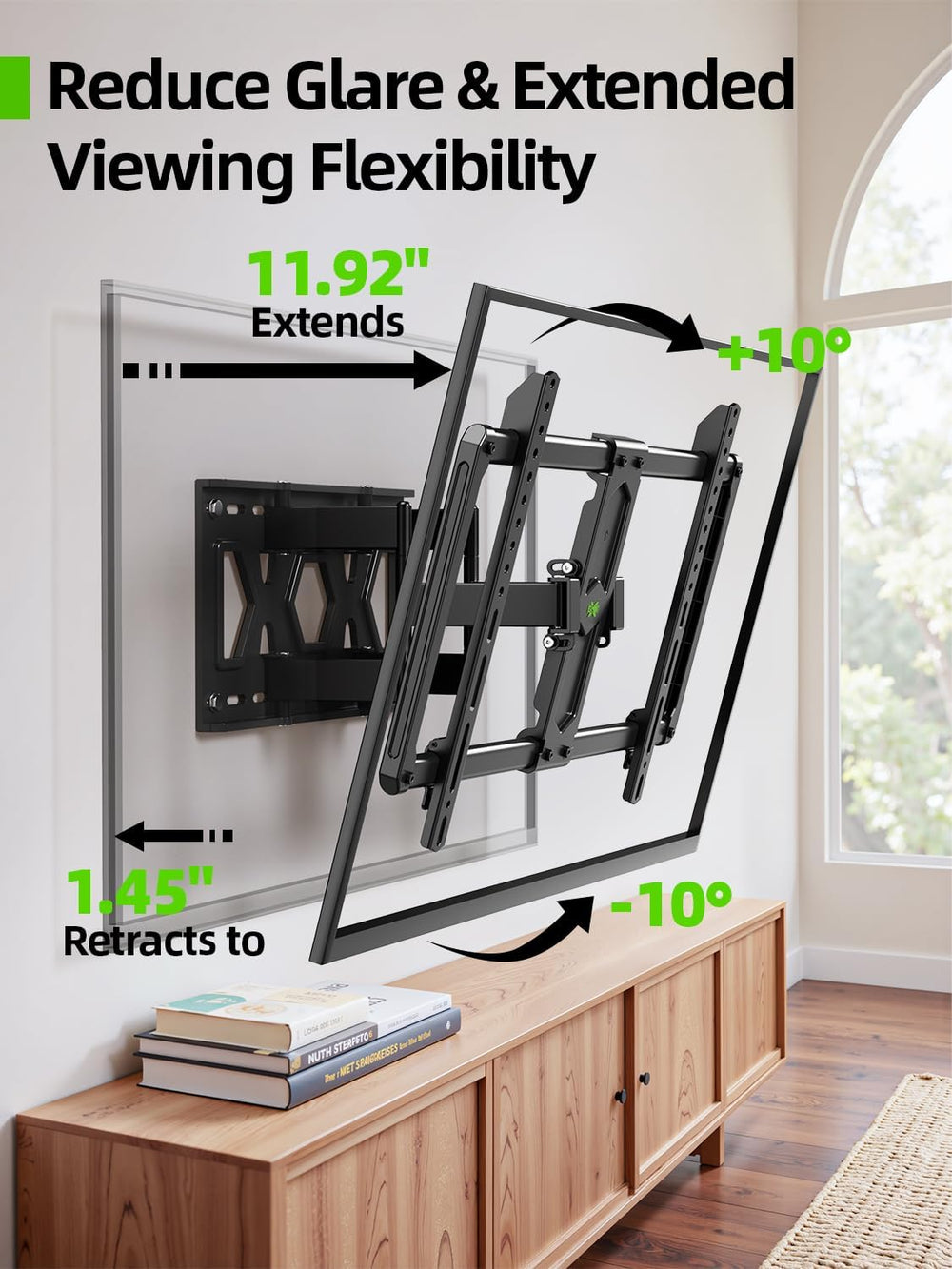 USX MOUNT Ultra Slim TV Wall Mount for Most 37-90 inch Television, Full Motio...