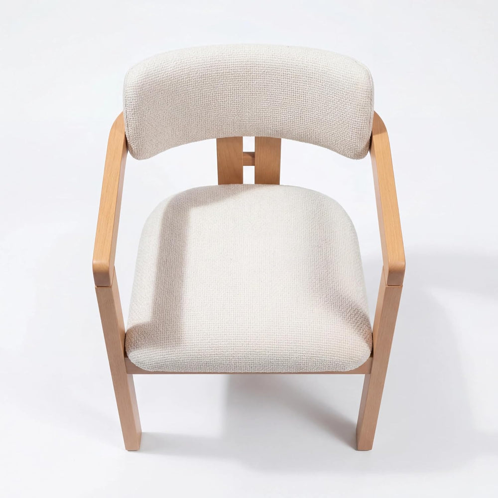 MELAGIO Mid-Century Modern Dining Chair – Upholstered Performance Fabric Seat...