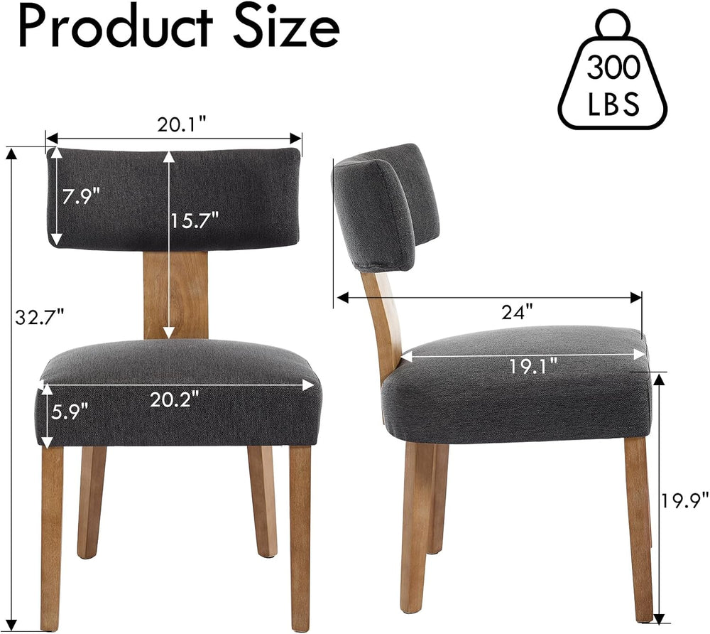 Upholstered Dining Chairs Set of 6, Mid-Century Modern Dining Chairs with Woo...