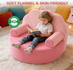 Snuggly Toddler Chair Soft Kids Sofa Cozy Kids Chairs Comfy for Toddlers 1-3, Plush Child Seat with Carry Handle