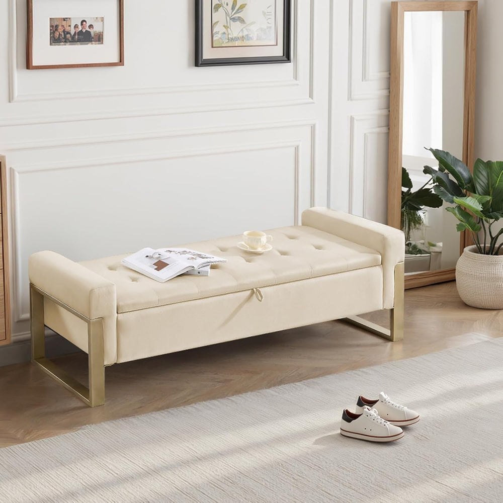 End of Bed Storage Bench, 67'' Bench for Bedroom Foot of Bed King Siz...