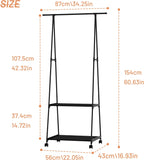 GcdPai Freestanding Clothing Rack Double-Tier with Shoe Storage | Space-Saving Closet Organizer, For Entryway, Bedroom & Walk-In Wardrobe, Triangle Coat Rack, Garment Rack