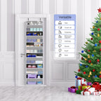 WishJazz 2-Pack Over the Door Organizer, 6-Shelf Hanging Diaper Caddy Organizer, 50lbs Capacity - Behind the Door Storage for Closet, Nursery, Pantry, Bedroom,Toy Storage