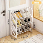 Simple Shoe Rack Ladder Style Shoe Cabinets Portable Doorway Shoe Rack Floor Standing Household Shoe Organizer Storage(Black)
