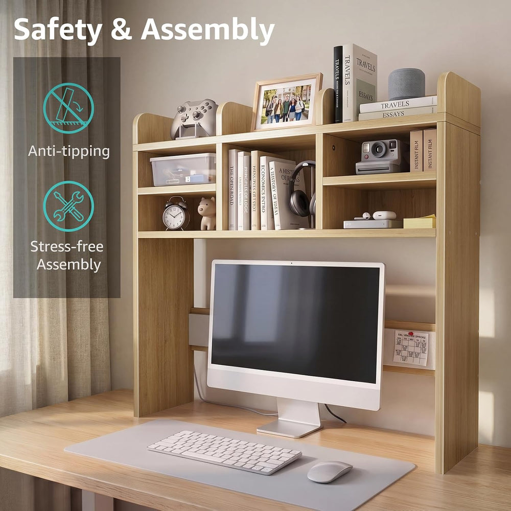 37 Inch Natural Wood Desk Hutch Dorm Top Only With Felt Board For College