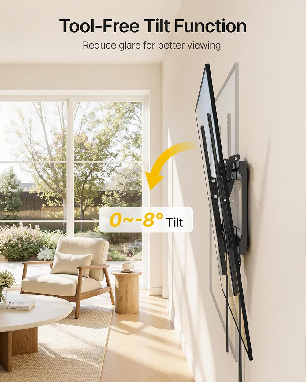 monTEK Tilting Low Profile TV Wall Mount for 37"-86" TVs, Max 165lb...