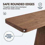 31.5" Compact Console Table with Sculptural Pedestal, 9.8" Narrow Solid Wood Entryway Table for Small Spaces, Modern Minimalist Accent Piece for Hallway, Foyer, Corner & Behind Sofa, Walnut