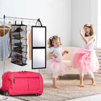 Aliceset 6-shelf Hanging Shoe Organizer for Dance Bags, Collapsible Hanging Shoe Rack with Transparent Shelves and Mesh Sides, Travel Backstage Accessories, Dance Bag Accessories