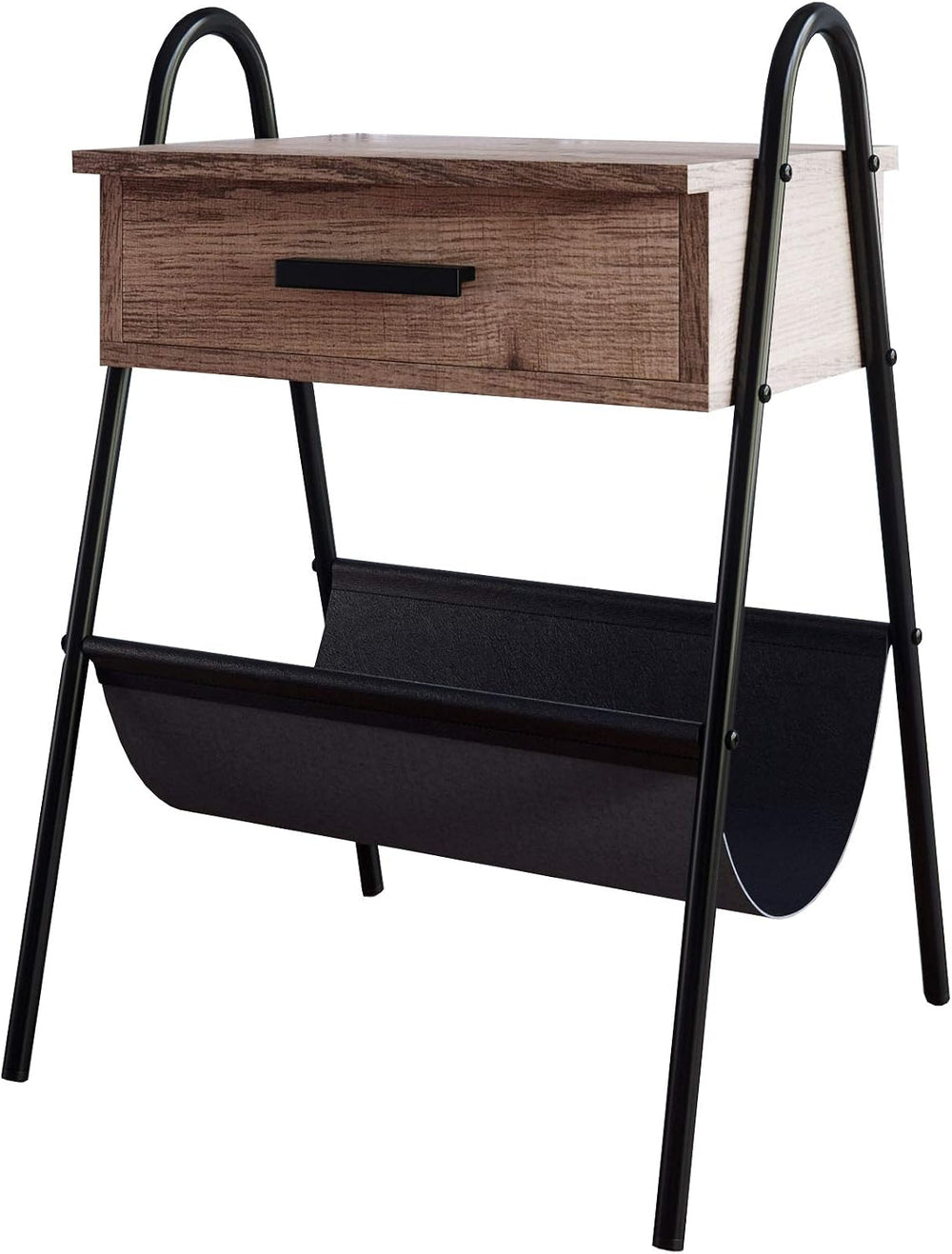 Nathan James 32502 Hugo Wood Nightstand, Rustic Accent End or Side Table with...