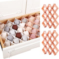 ROUFA Sock Drawer Organizer for Dresser, Honeycomb Underwear Dividers for Women, Panty Separator for Bras, Socks, Belt and Leggings (12pcs.Pink)