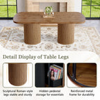 79" Dining Room Table for 6 8 10 Person, Large Wood Dining Table, Rectangular Modern Mid-Century Farmhouse Dining Room Table for 6 8 10, Ideal for Dining & Gatherings