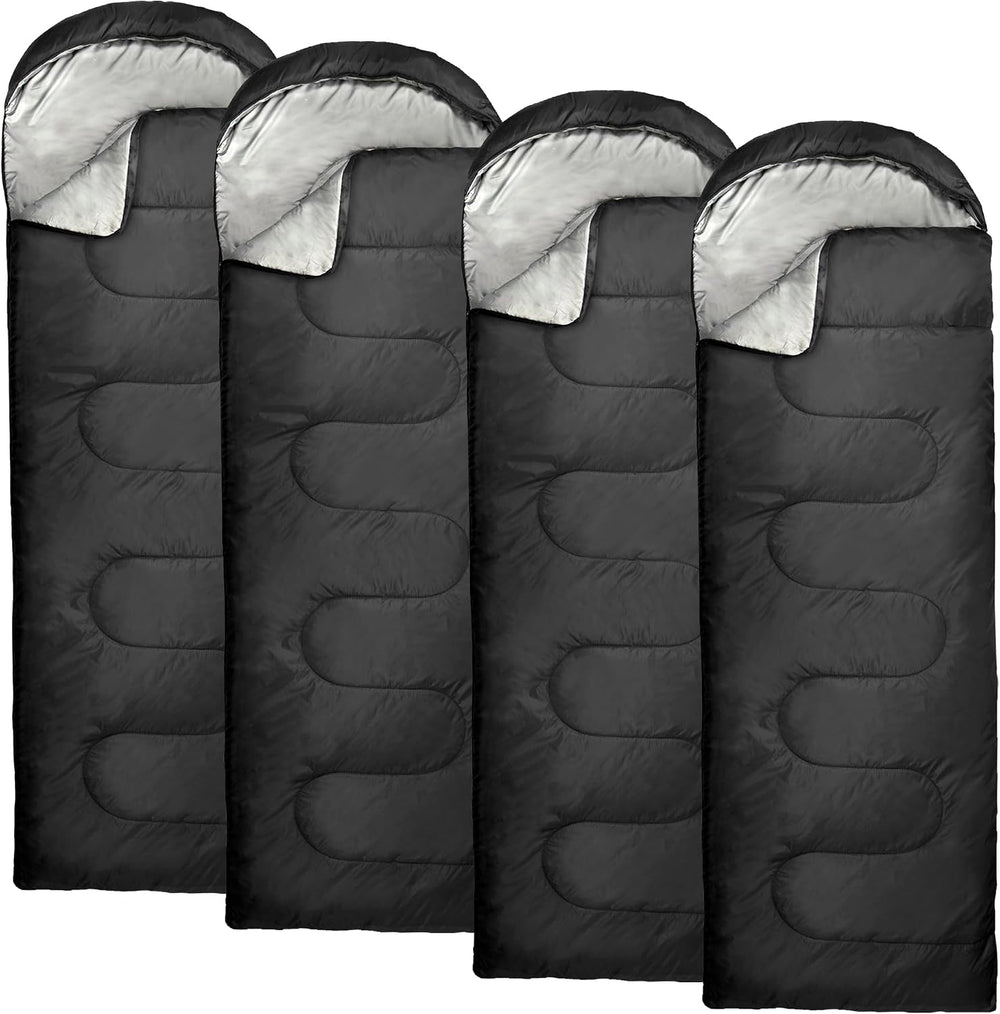 10 Pack Sleeping Bags for Adults Cold Weather Bulk for Homeless People, 4 Sea...
