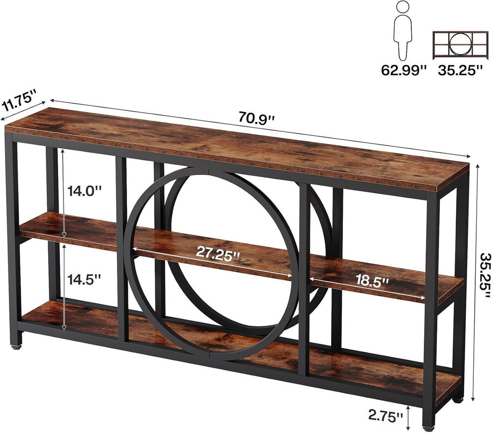 Tribesigns 70.9 Inch Extra Long Console Table for Entryway, Sofa Table Behind...